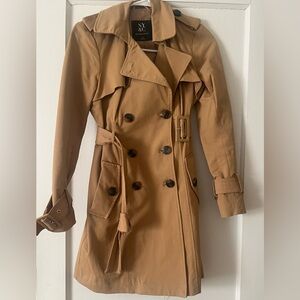 Women’s NY & Co Tan Trench Coat Size XS